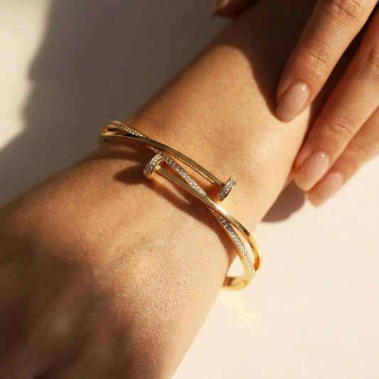 Cross Nail Diamond Bracelet