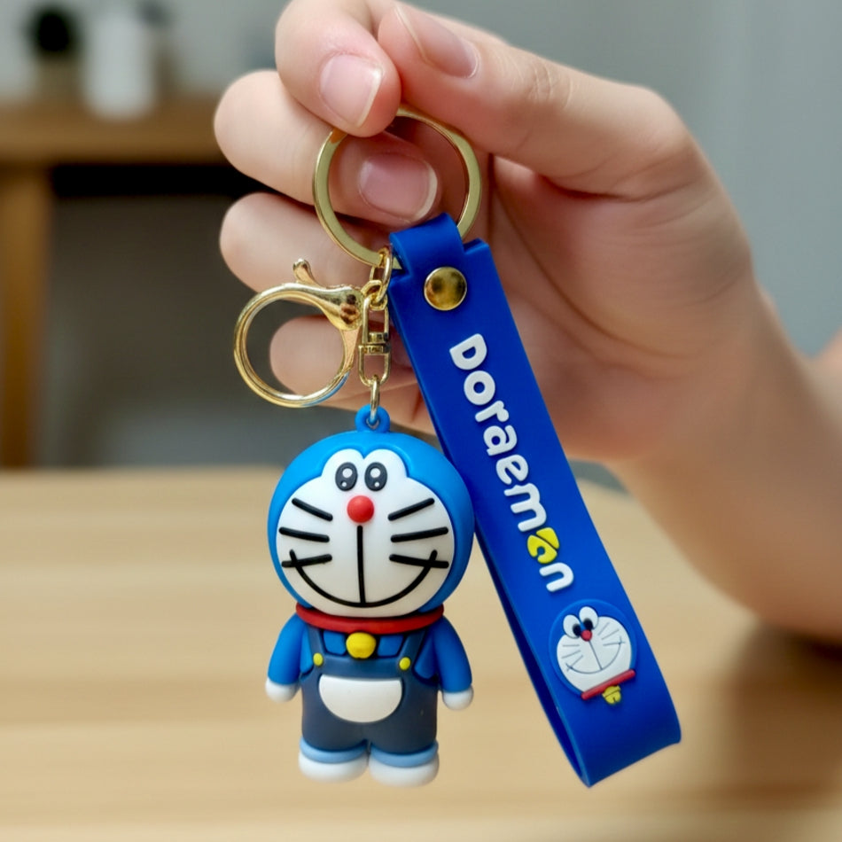 Blue Doraemon Keychain with Charm (Version 1)