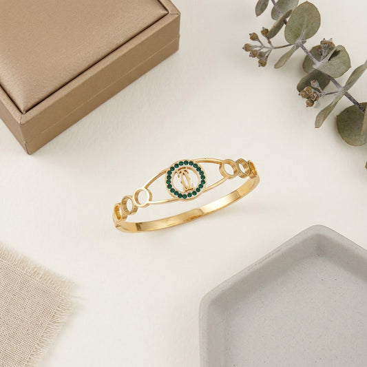 Emerald Halo Medallion Bracelet