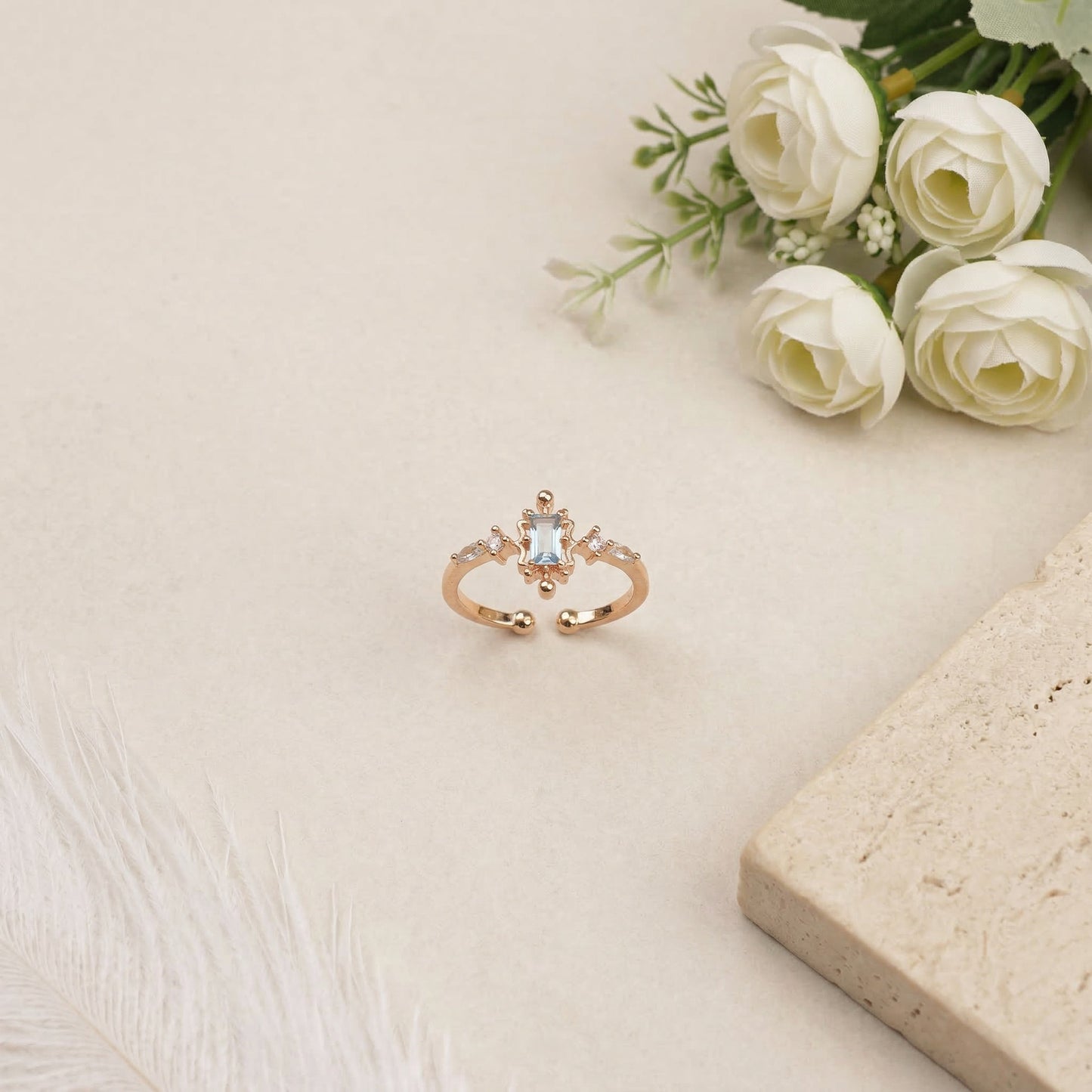 Korean Elegant Crystal Statement Finger Ring