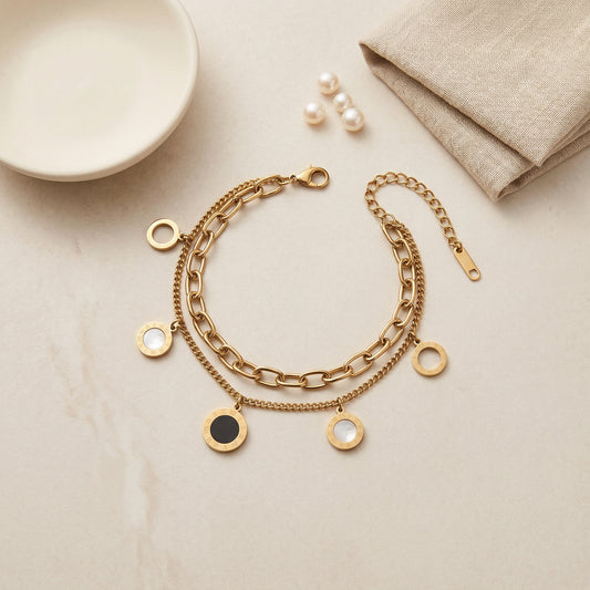 Roma Charm Layered Bracelet