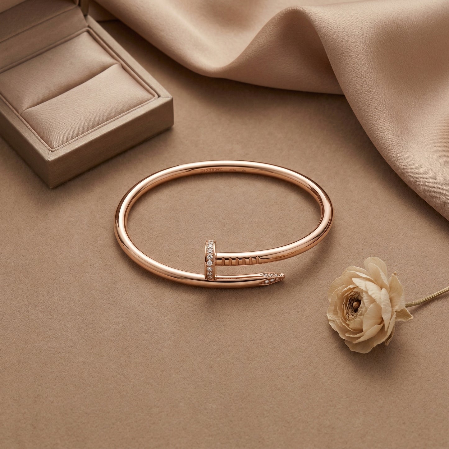 Rose Diamond Nail Luxe Bracelet