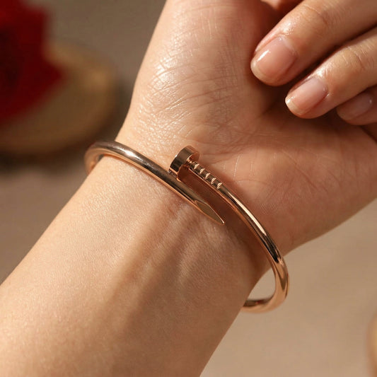 Rose Gold Nail Elegance Bracelet