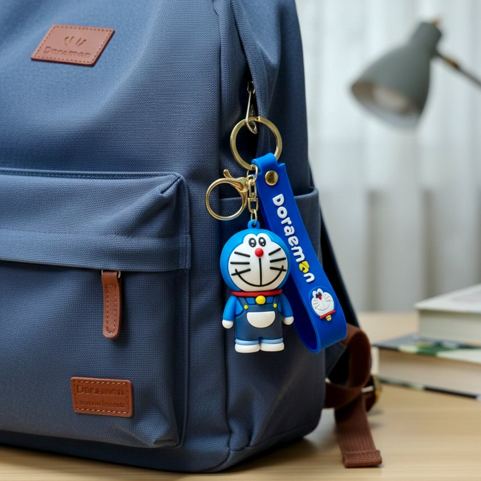 Blue Doraemon Keychain with Charm (Version 1)