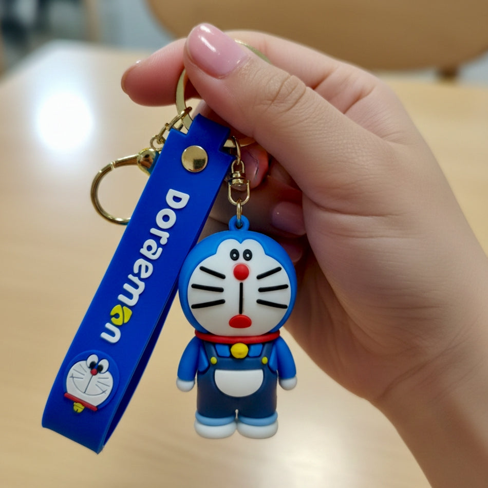 Blue Doraemon Keychain with Charm (Version 2)