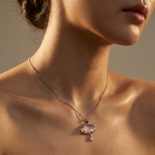 Korean Cloud Shape Silver Necklace