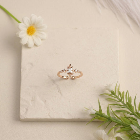 Korean Elegant Crystal Statement Finger Ring