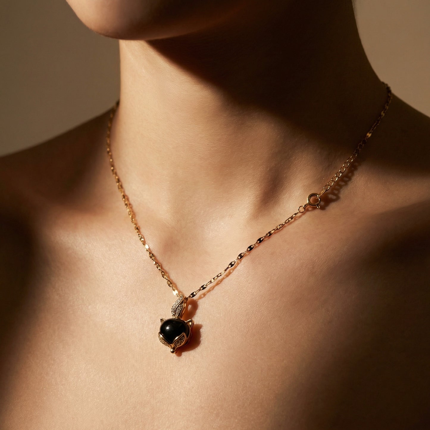 Korean Heart Shape Gold Necklace