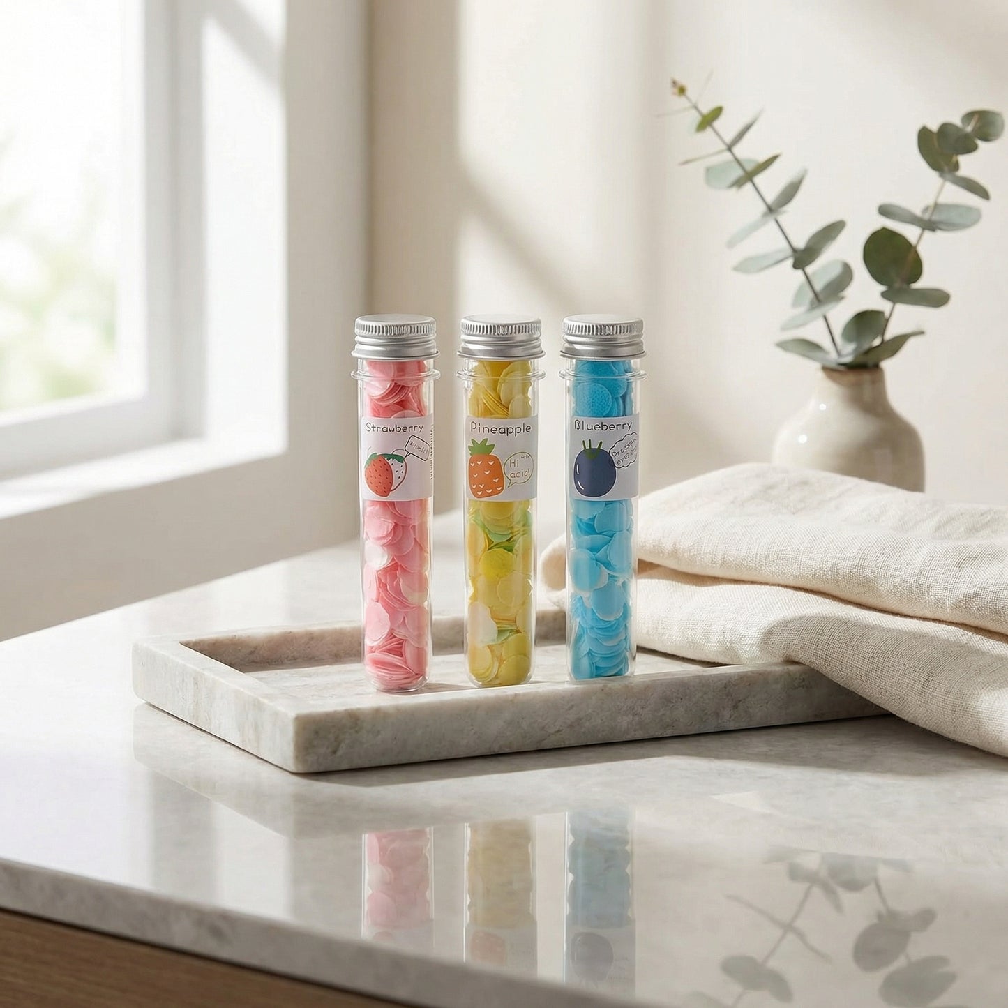 Scented Paper Soap Disposable Mini Soap Bottle (Pack of 3)