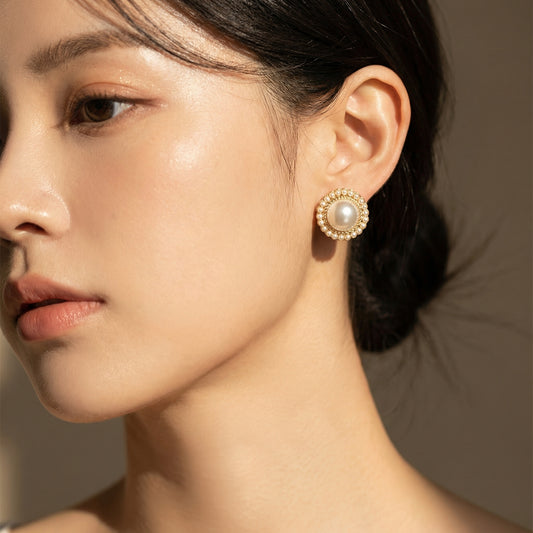 Pearl Royale Stud Earrings