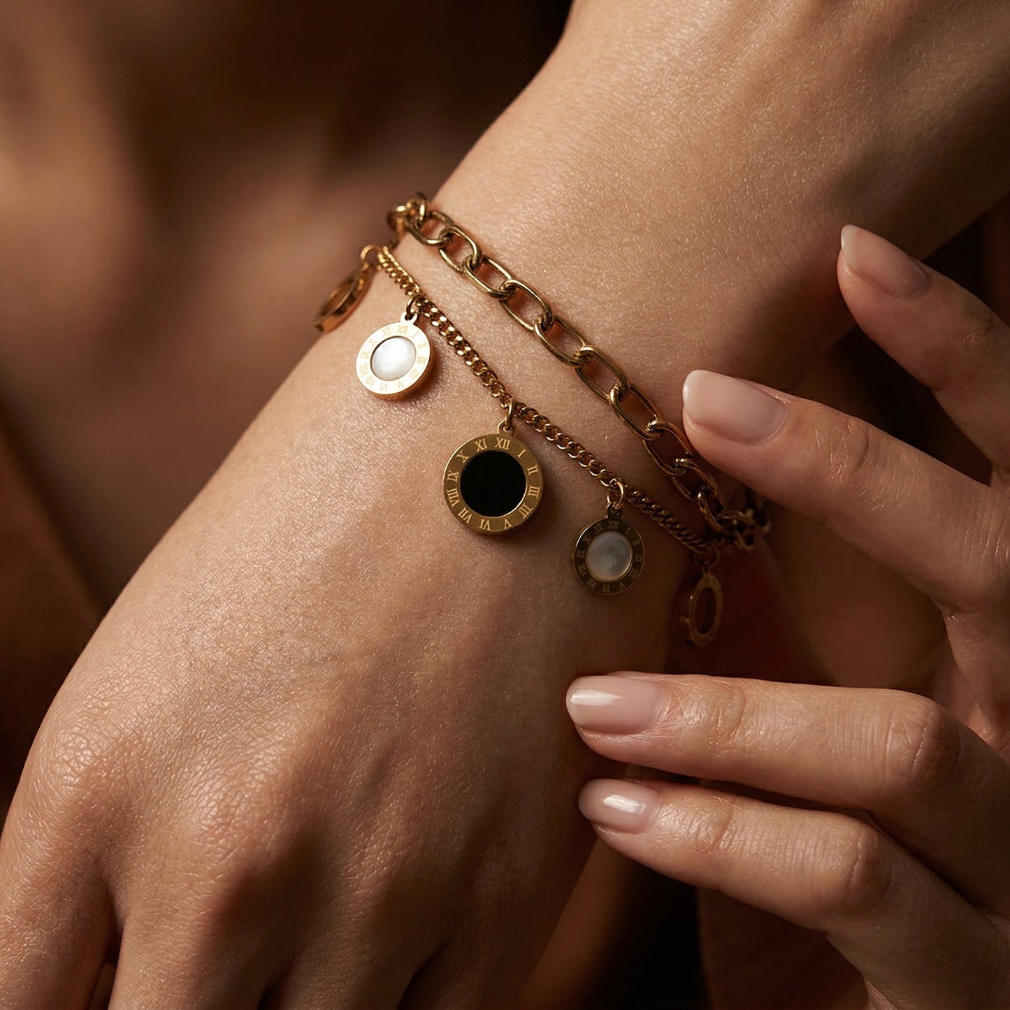 Roma Charm Layered Bracelet