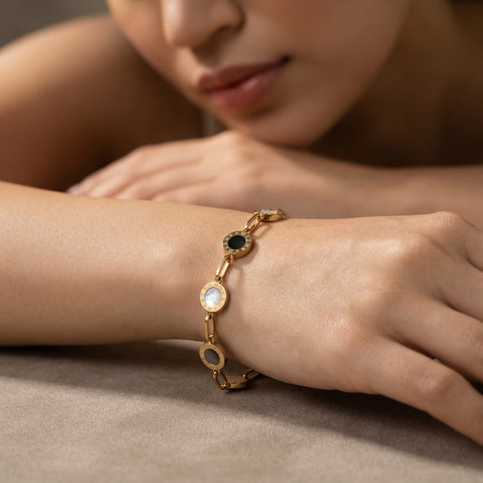 Roman Disc Gold Bracelet