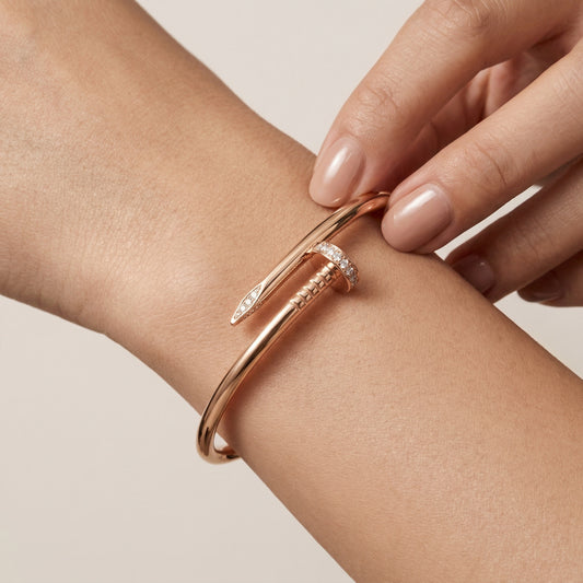 Rose Diamond Nail Luxe Bracelet
