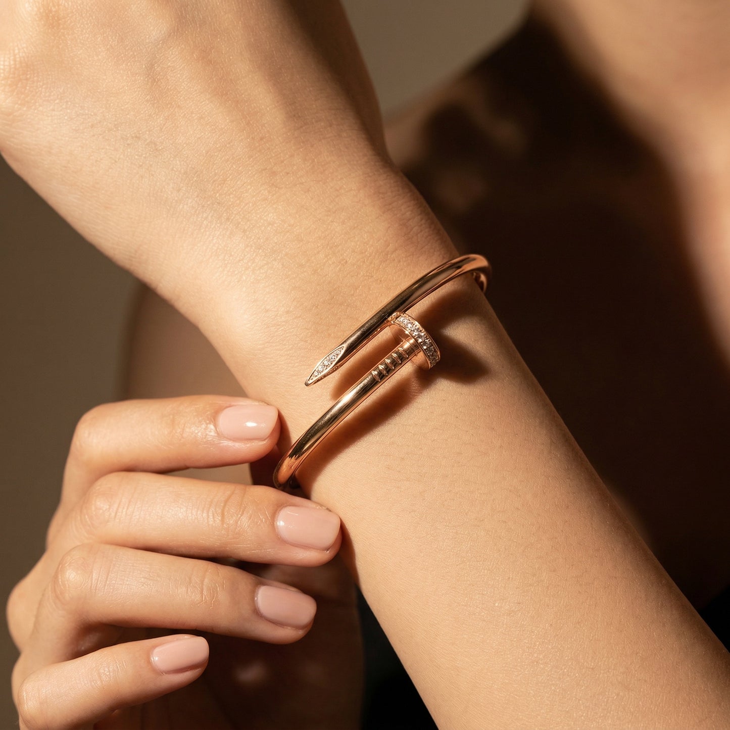 Rose Diamond Nail Luxe Bracelet