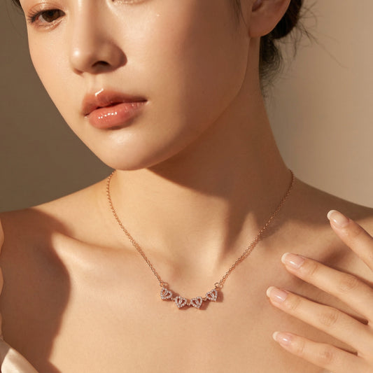 Rose Gold Bloom Magnetic Pendant Necklace