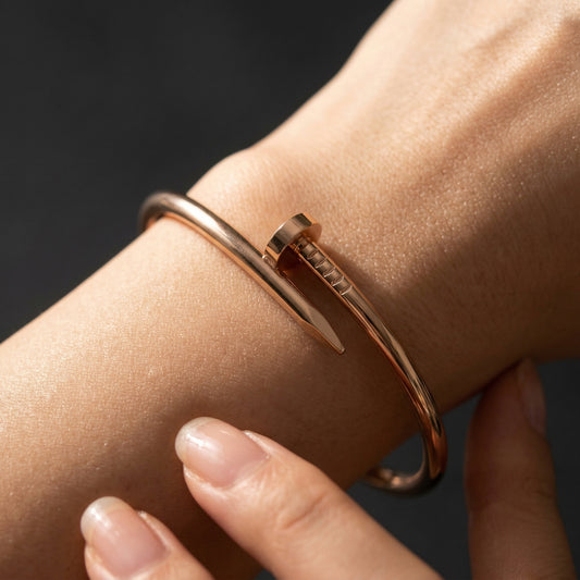 Rose Gold Nail Elegance Bracelet