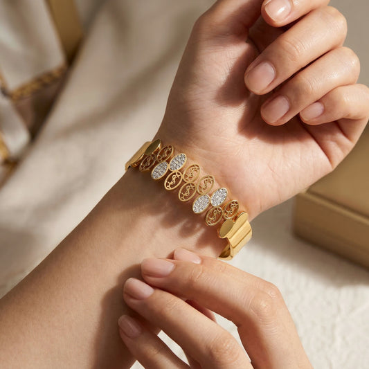 Royal Link Oval Crystal Bracelet